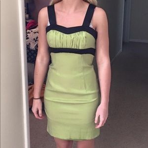 Short green and black dress